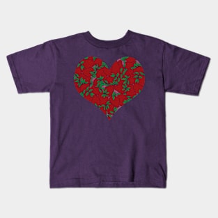 Strawberries Love Heart Kids T-Shirt
